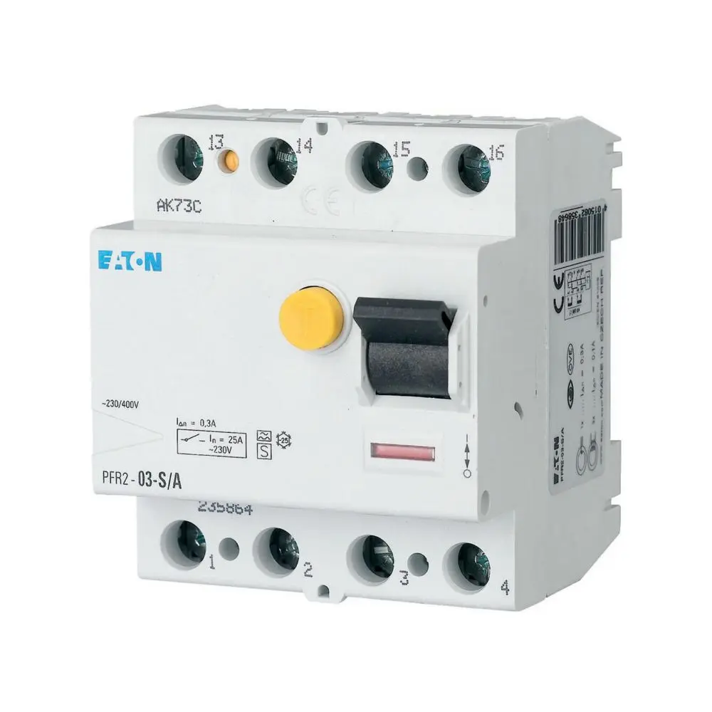 Produktfoto 1 von Eaton PFR RCCB, 4-polig, 25A, 3mA Typ A 230/400V ac