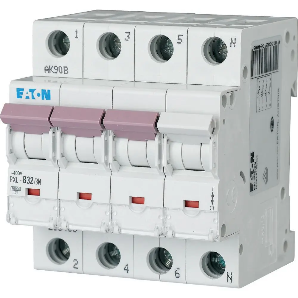 Produktfoto 1 von Eaton PXL Miniaturüberlastschalter Typ B, Pol 3-polig 32 A 400 V ac, Abschaltvermögen 10 kA xPole - PXL