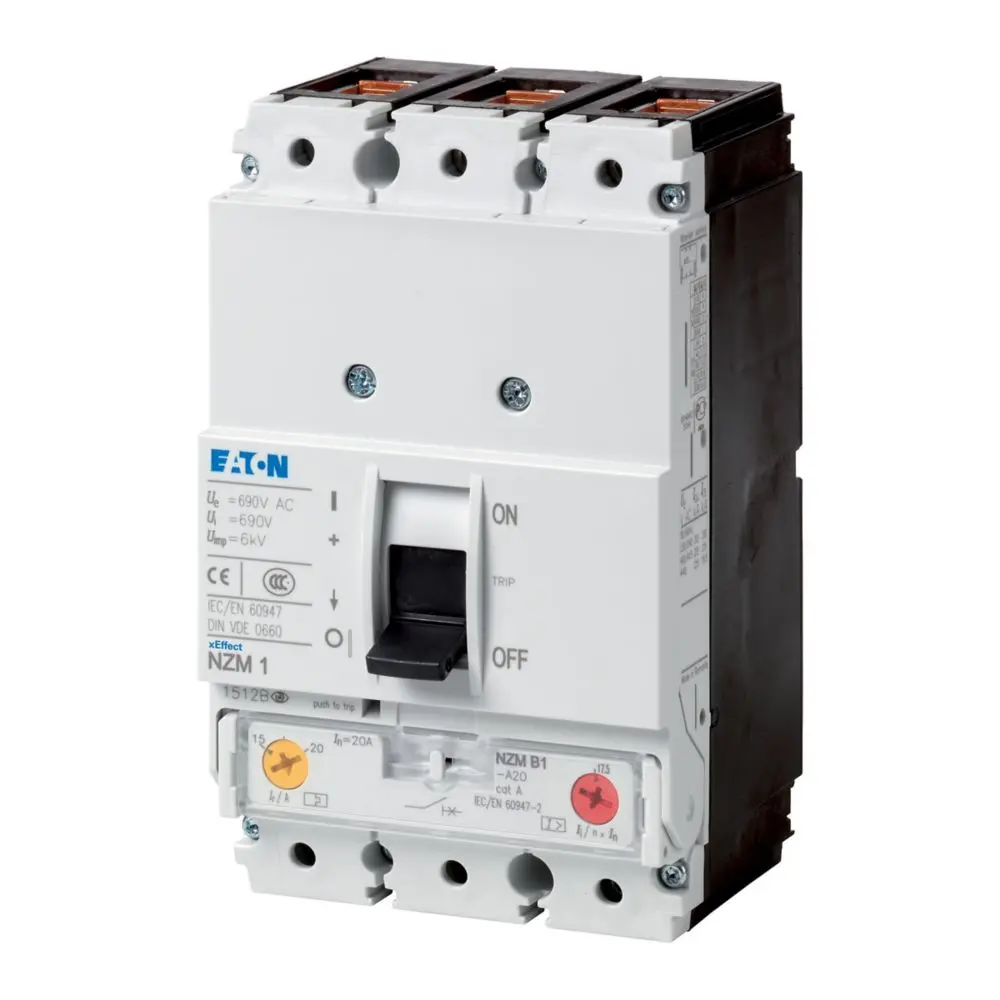Produktfoto 1 von Eaton NZM NZM, Kompaktschutzschalter 3-polig, 160 A Feststehend / Abschaltvermögen 18.5 kA 440 V ac