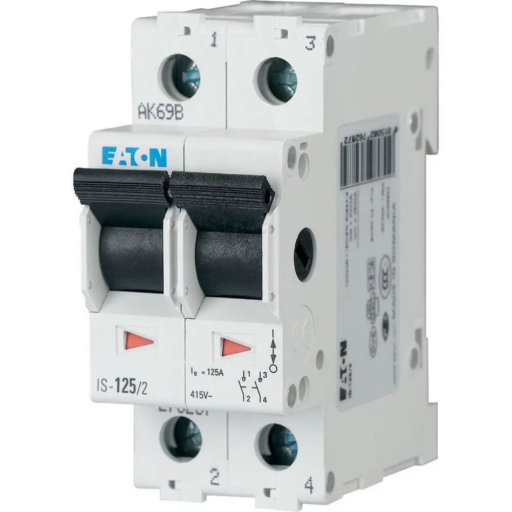 Produktfoto 1 von Eaton Trennschalter 2-polig 25A DIN-Schiene IP 40