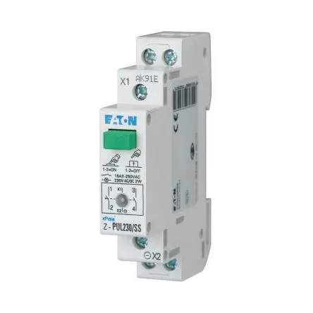 Produktfoto 1 von Eaton Z-PUL Druckschalter DIN-Hutschiene, 2 Schließer / 16A 250 V ac, IP40