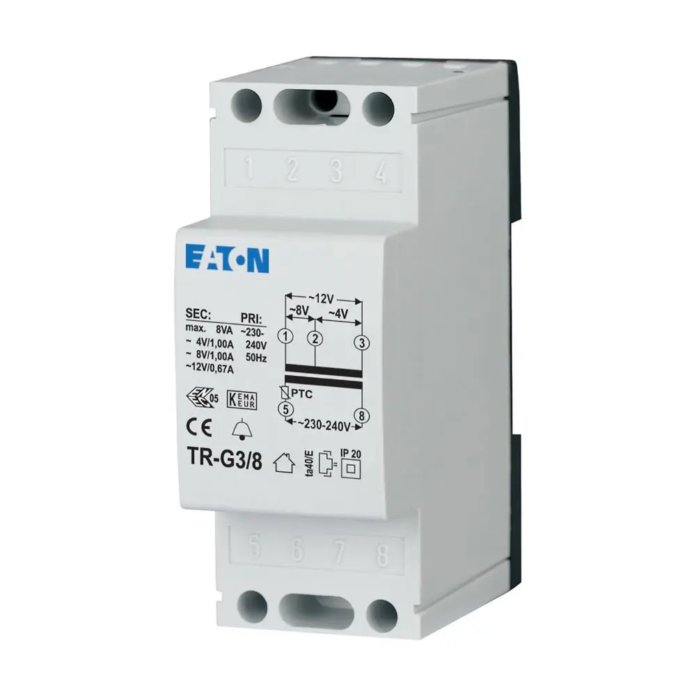 Produktfoto 1 von Eaton DIN-Schienen-Trafo, Primär 230V ac / Sekundär 4V DIN-Schiene