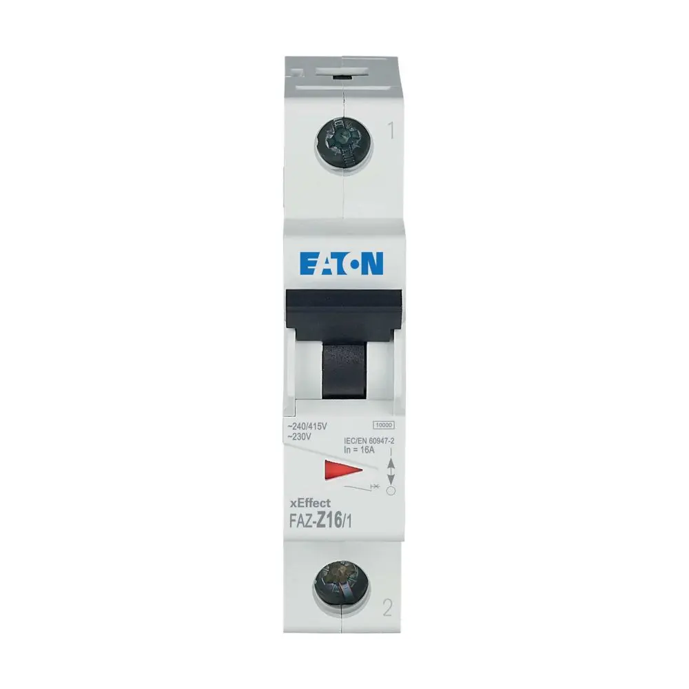 Produktfoto 1 von Eaton FAZ Miniaturüberlastschalter Typ Z, Pol 1-polig 16 A 230 V ac, Abschaltvermögen 10 kA xEffect 48 V dc