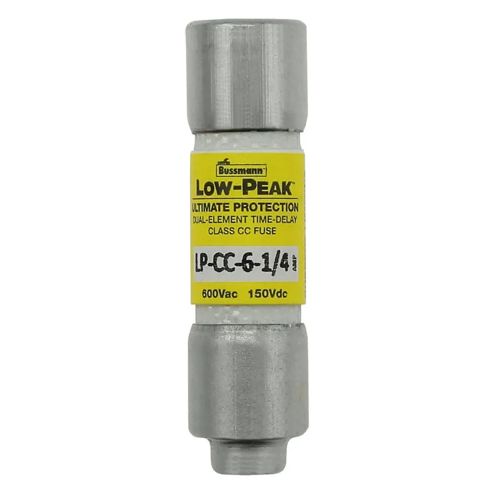 Produktfoto 1 von Eaton LP-CC Patronensicherung T / 6.25 A 1.5 x 0.41 in 600 V ac/dc Melamin Industrielle Anwendungen, Allgemeiner