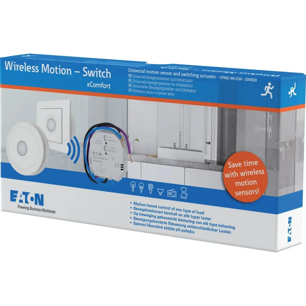 Produktfoto 1 von Eaton xComfort PIR-Sensor Bewegungsmelder, 150 mm x 91 mm x 30 mm