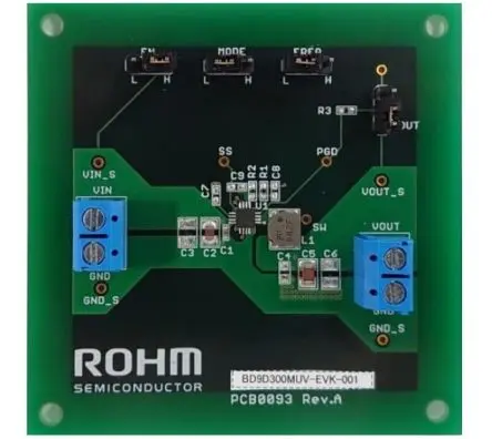 Produktfoto 1 von ROHM BD9D300MUV Evaluierungsplatine, BD9D300MUV-EVK-001 Buck Schaltregler, für 1-Kanal-DC/DC-Abwärtswandler