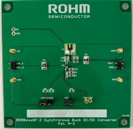 Produktfoto 1 von ROHM BD9B406NF-Z Evaluierungsplatine, BD9B406NF-EVK-001 Buck Schaltregler, für Abwärts-DC/DC-Wandler