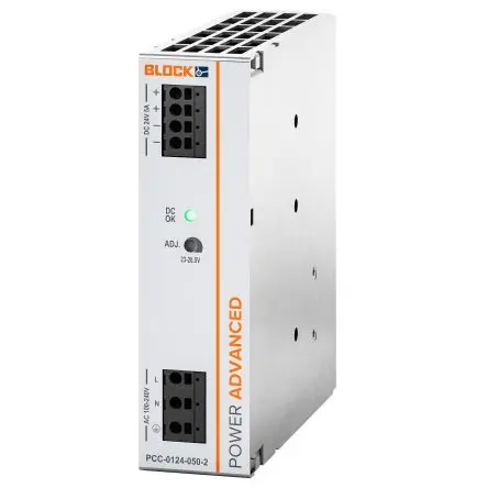 Produktfoto 1 von Block POWER ADVANCED DIN-Schienen Netzteil Primär-Schaltnetzteil 264V ac Wechselstrom/Gleichstrom / 5 A 24V dc DC 120 W