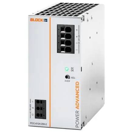 Produktfoto 1 von Block POWER ADVANCED DIN-Schienen Netzteil Primär-Schaltnetzteil 264V ac Wechselstrom/Gleichstrom / 20 A 24V dc DC 480 W