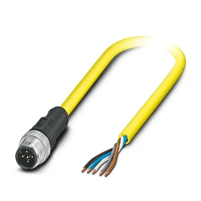 Produktfoto 1 von Phoenix Contact SAC, 5-polig Steuerleitung, M12, Gerade, Gerade Stecker / M12, Gerade, Länge 5 m