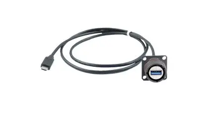 Amphenol Socapex, Gerade USB-Adapter Buchse/Stecker USB Typ A auf C 2, Panel USB 3.2 IP68