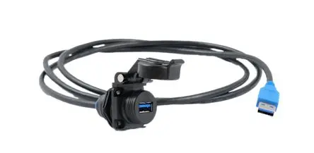 Produktfoto 1 von Amphenol Socapex, Gerade USB-Steckverbinder Buchse/Stecker USB Typ A 2, Panel USB 3.2 IP54