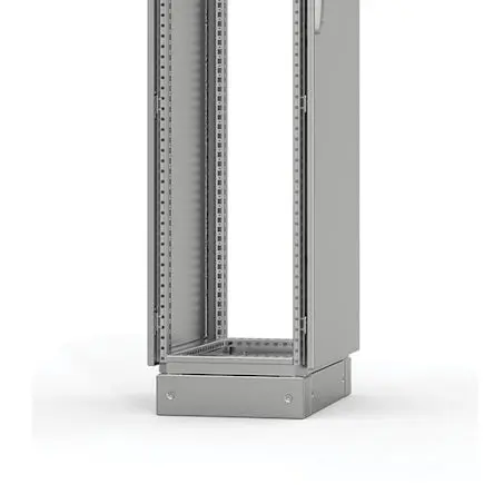Produktfoto 1 von nVent HOFFMAN Edelstahl Sockel Sockel Umbra-Grau, Grau, 400 mm, für Gehäuse, H. 100 mm, T. 27 mm