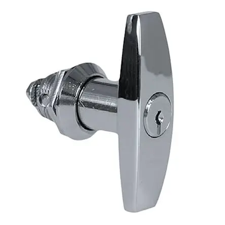 Produktfoto 1 von nVent HOFFMAN Silber Griff, T-Griff, Weichstahl, Oberfläche Verchromt, 69 mm