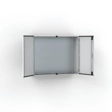 Produktfoto 1 von nVent HOFFMAN MAD Weichstahl Wandanschlusskasten Hellgrau IP55, HxBxT 39.4 mm, 39.4 mm x 11.8 mm