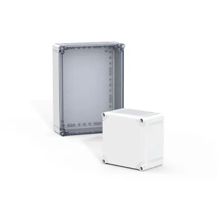 Produktfoto 1 von nVent HOFFMAN OPCP Polycarbonat Anschlussbox Hellgrau IP66, IP67 Transparente Tür, HxBxT 300 mm, 300 mm x 132 mm