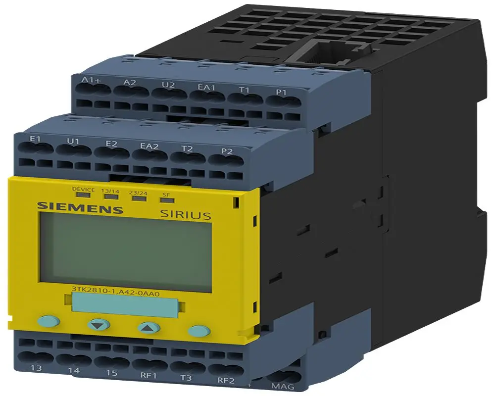 Produktfoto 1 von Siemens Modul, 110 → 240V ac, 3-Kanal Drehzahl-/Stillstandsüberwachung, 2 Hilfsschalter