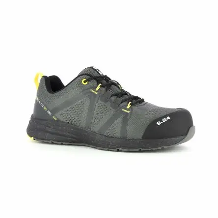 Produktfoto 1 von S.24 KOMET S1P Unisex Sicherheitstrainer Schwarz, Grau, Gelb, Videosignal, Größe 36 / UK 2
