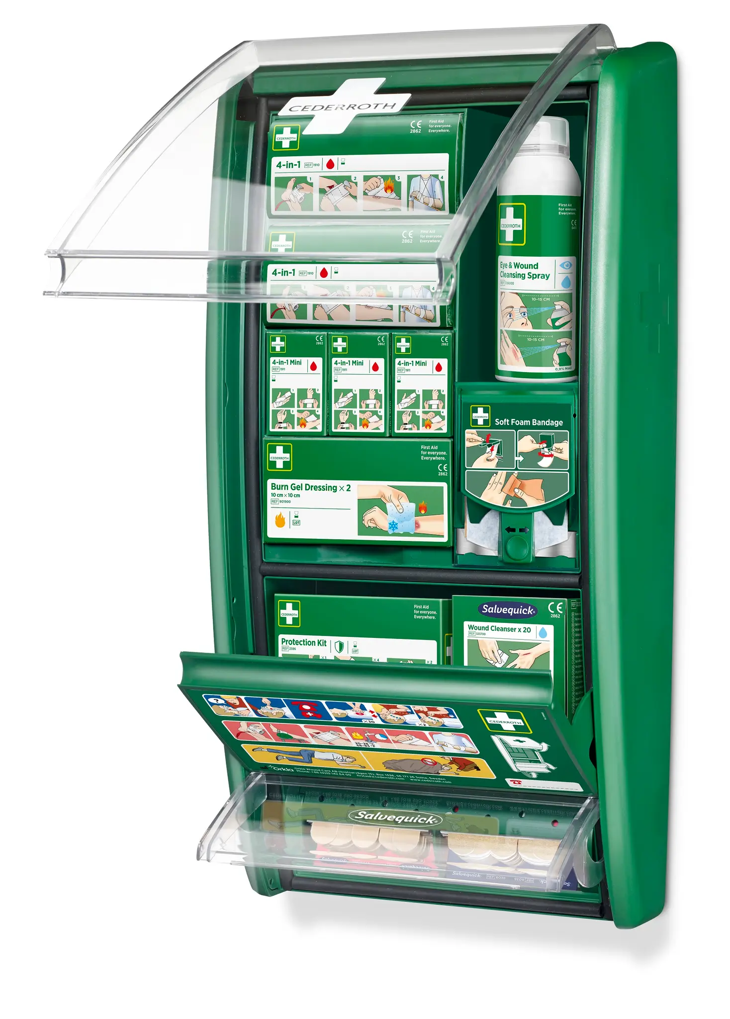 Cederroth Erste-Hilfe-Station, Erste-Hilfe Set, Typ Wandmontage