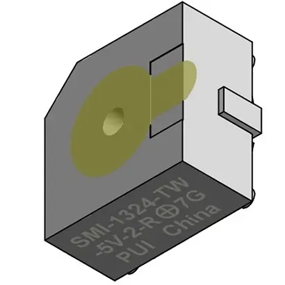 Produktfoto 1 von PUI Audio Elektromagnetischer Summer Dauerbetrieb, 88 dBA, SMD 12.8 mm, 7 V dc, 4 V dc 12.8 mm 6.5 mm, Innen-