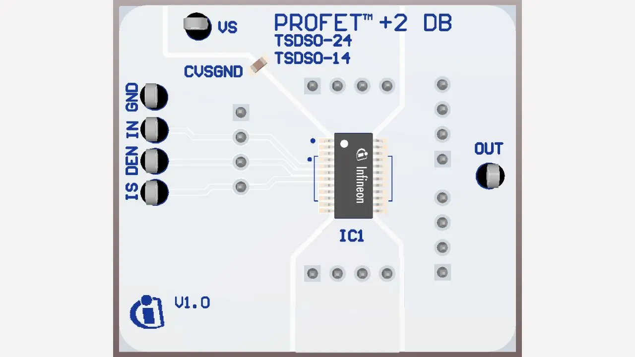 Produktfoto 1 von Infineon PROF2BTS70041EPRDBTOBO1 Entwicklungswerkzeug für Motoren und Robotik, PROF_2 BTS7004-1EPR DB Evaluierungskit,