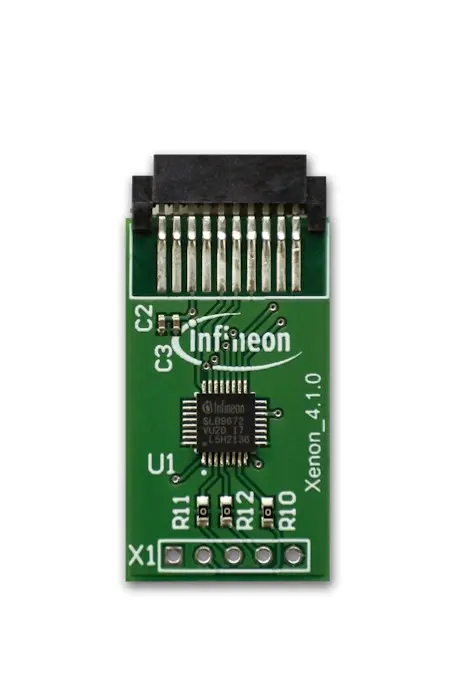 Infineon TPM SLB 9672 SPI, Evaluierungsplatine Entwicklungstool Microcontroller TPM SLB 9672VU2.0 SPI TPM