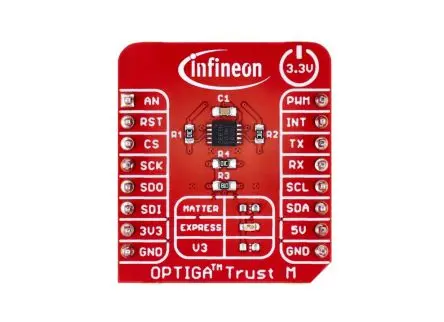 Produktfoto 1 von Infineon OPTIGA Trust M Express I2C, Evaluierungsplatine Entwicklungstool Microcontroller OPTIGA Trust M
