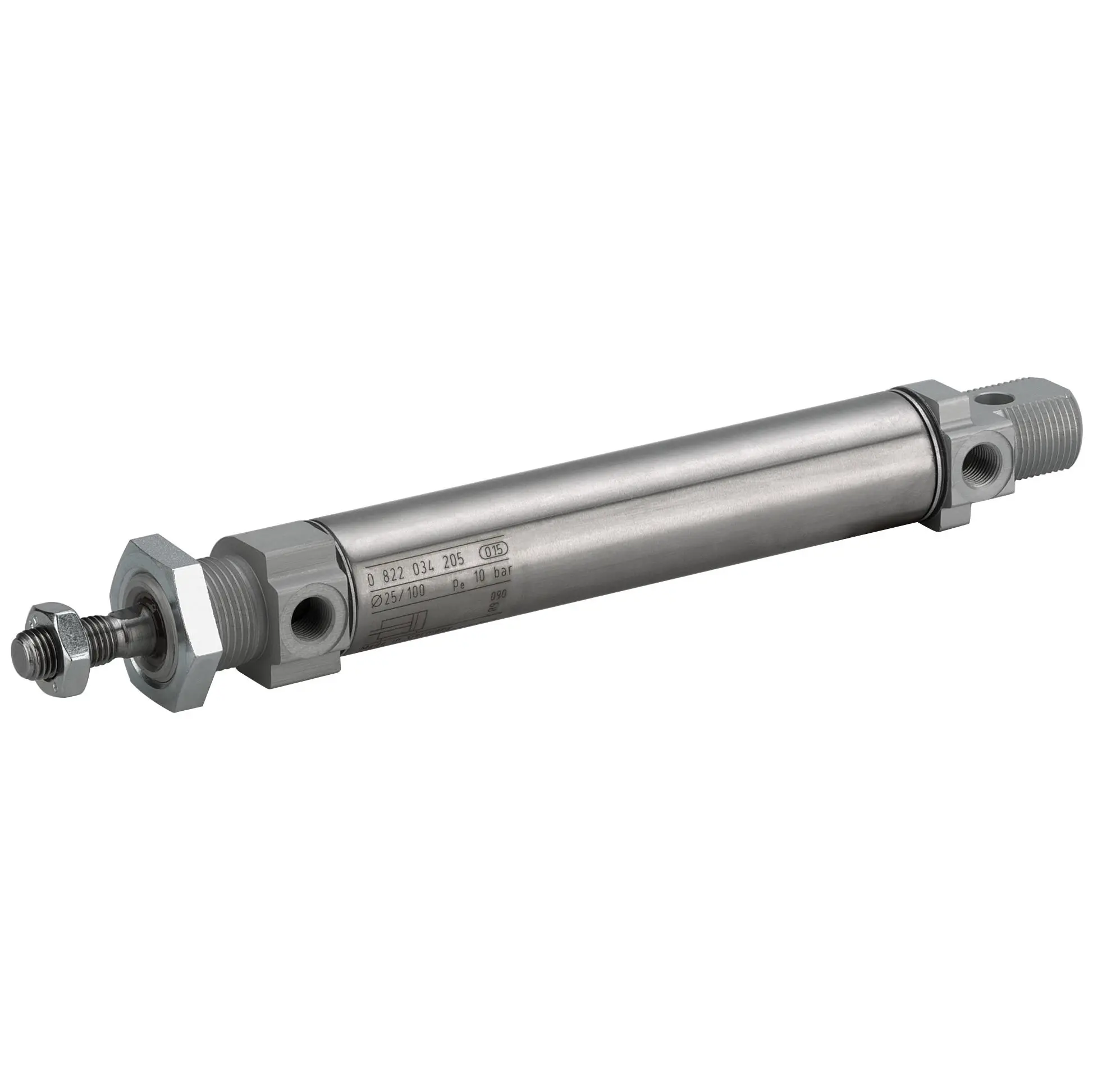 Produktfoto 1 von EMERSON – AVENTICS MNI 0822232005 Pneumatikzylinder 100 mm Doppeltwirkend, Bohrung Ø 16 mm, bis 10 bar