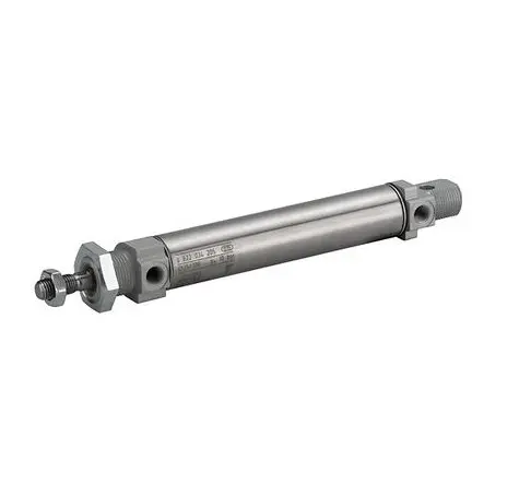 Produktfoto 1 von Emerson MNI 0822033208, G 1/8 Pneumatikzylinder doppeltwirkend, Bohrung Ø 20mm / Hub 200mm, bis 10 bar