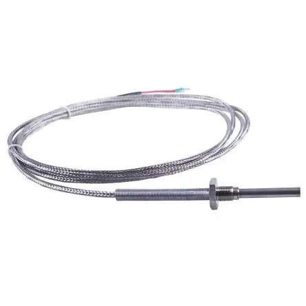 Produktfoto 1 von Jumo Pt100 Temperatursensor Edelstahl Ø 6 mm 3 x 37 mm Class B, -50 °C → 400 °C, 2500 mm Leitung