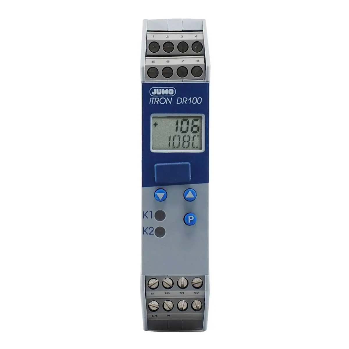 Produktfoto 1 von Jumo 702060 Controller DIN-Schiene, 1 x Relais Ausgang, 110 → 240 V AC, 109 x 117.8mm