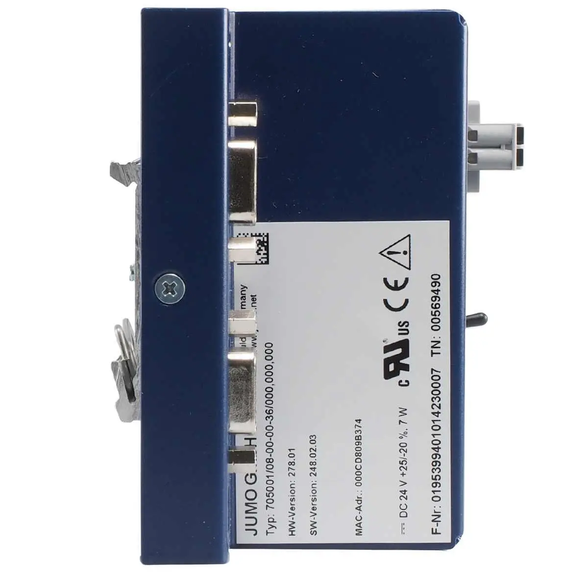 Produktfoto 1 von Jumo 705001 Controller für serie 705021 24 x Analog Eingang / 16 x Analog Ausgang 24 V DC