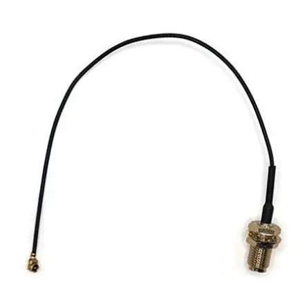Produktfoto 1 von Mueller Electric AI Koaxialkabel, konfektioniert Stecker, 50 Ω Stecker, 6 Zoll, Gerade / UFL, Schwarz