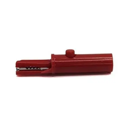 Produktfoto 1 von Mueller Electric Vernickelte 8 mm Krokodilklemme, Rot, 19A ABS Isoliert
