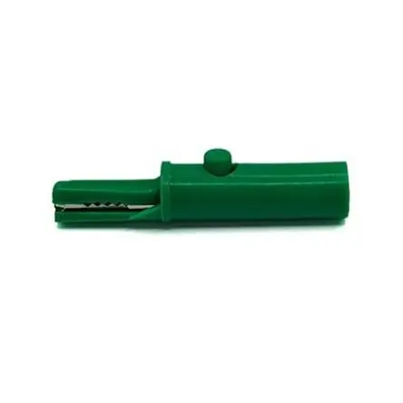 Produktfoto 1 von Mueller Electric Vernickelte 8 mm Krokodilklemme, Grün, 19A ABS Isoliert