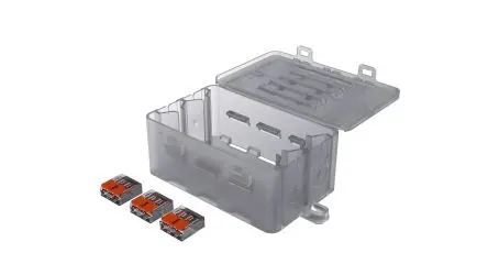 Produktfoto 1 von WISKA KonnektIT Polypropylen Abzweigdose Klar IP20 Breite 52mm Höhe 34 mm Länge 100 mm