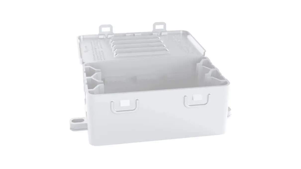 Produktfoto 1 von WISKA KonnektIT Polypropylen Abzweigdose Klar IP20 Breite 52 mm Höhe 34 mm Länge 100 mm