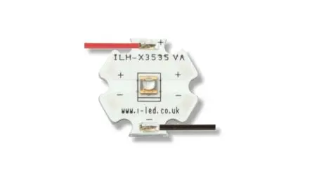 Produktfoto 1 von Intelligent LED Solutions Schraubanschlussklemme N3535U UVA 1-fach UV-LED UV A 430 nm / 600 mW 55 °