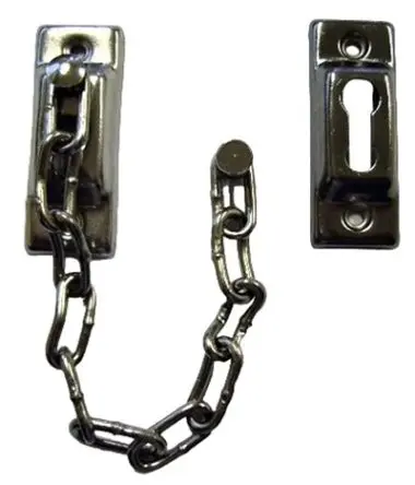 Produktfoto 1 von Guitel Hervieu Stahl Türkettenschloss Kettenverriegelung Strebenprofil: 4 mm Nutgröße: 4 mm