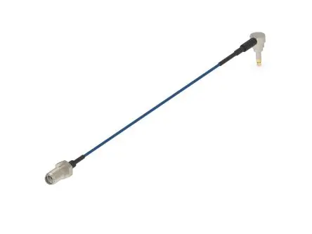 Produktfoto 1 von TE Connectivity 2478573 Koaxialkabel, konfektioniert Buchse, 50 Ω Stecker, 300 mm, SMA, Gerade / Gerade, Blau