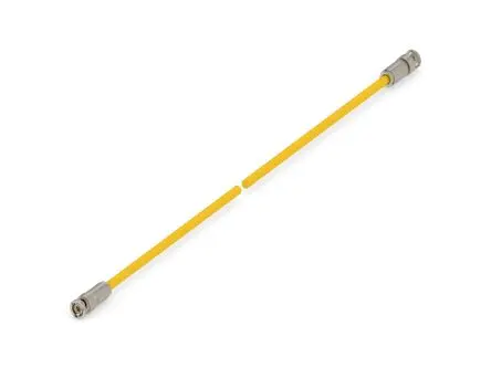 Produktfoto 1 von TE Connectivity 2480557 Koaxialkabel, konfektioniert Stecker, 50 Ω Stecker, 914.4 mm, Gerade, Triax / Dreiachsig, Gelb