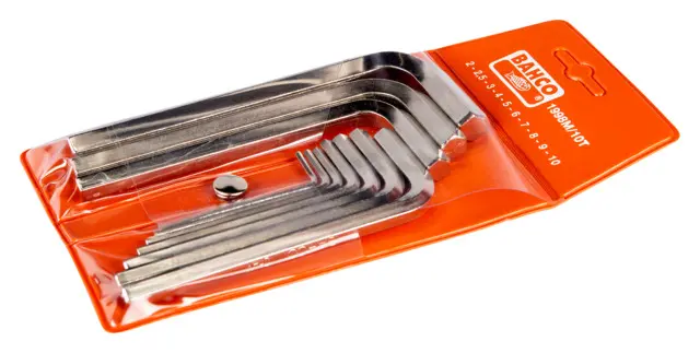 Produktfoto 1 von Bahco metrisch  Innensechskant-Schlüssel, Satz 10-teilig 2 → 10mm L-Form