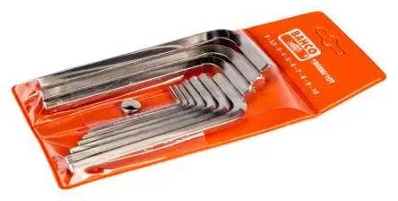 Produktfoto 1 von Bahco Sechskantschlüsselsatz 10 L Metrisch Kurz 2 → 10 mm
