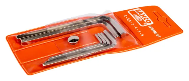 Bahco metrisch Innensechskant-Schlüssel, Satz 6-teilig 2 → 6mm L-Form