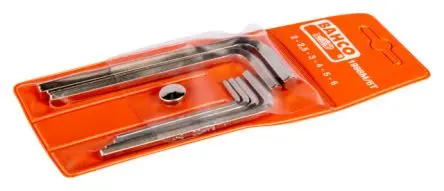 Produktfoto 1 von Bahco Sechskantschlüsselsatz 6 L Metrisch Kurz 2 → 6 mm