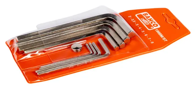 Produktfoto 1 von Bahco metrisch  Innensechskant-Schlüssel, Satz 8-teilig 2 → 8mm L-Form