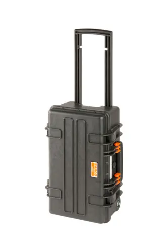 Produktfoto 1 von Bahco Polypropylen Werkzeugbox Schwarz, 2 Schubladen, L. 350 mm B. 240 mm H. 545 mm, 5.99 kg mit Rädern, Vorhängeschloss