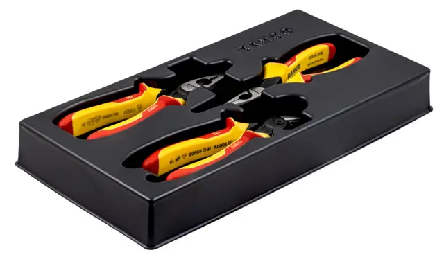 Produktfoto 1 von Bahco 9897S/3 Zangensatz Gespitzt, Gerade 3 Stk. Kombizange, Seitenschneider