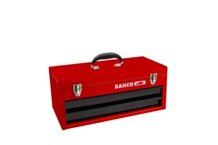 Produktfoto 1 von Bahco Metall Werkzeugbox Rot, Schwarz, 2 Schubladen, L. 525 mm B. 257mm H. 277 mm, 8200 g, Register