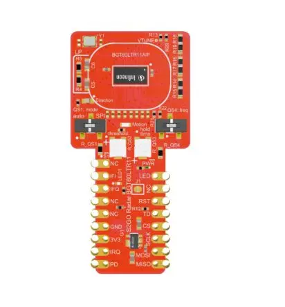 Produktfoto 1 von Infineon BGT60LTR11AIP BGT60LTR11AIP Radar Shield2Go, Sensorplatine Entwicklungstool Sensor, Radarsensor für Radar